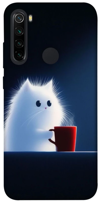 Чохол на Xiaomi Redmi Note 8 Чохол кіт з кавою фото 1 з 1