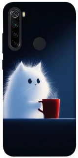 Чохол на Xiaomi Redmi Note 8 Чохол кіт з кавою фото 1 з 1