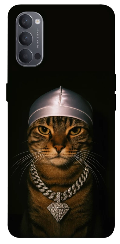 Чехол на Oppo Reno 4 Cat in Bling фото 1 из 1