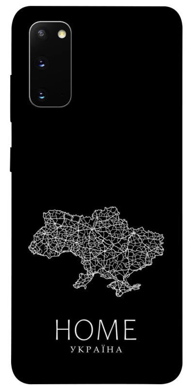 Чохол на Samsung Galaxy S20 Ukraine black map фото 1 з 1
