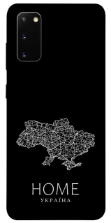 Чохол на Samsung Galaxy S20 Ukraine black map фото 1 з 1