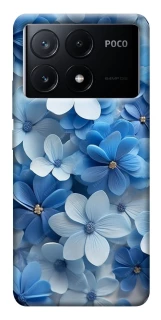 Чехол на Xiaomi Poco X6 Синие цветы фото 1 из 1