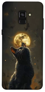 Чехол на Samsung A530 Galaxy A8 (2018) Кот под луной v2 фото 1 из 1