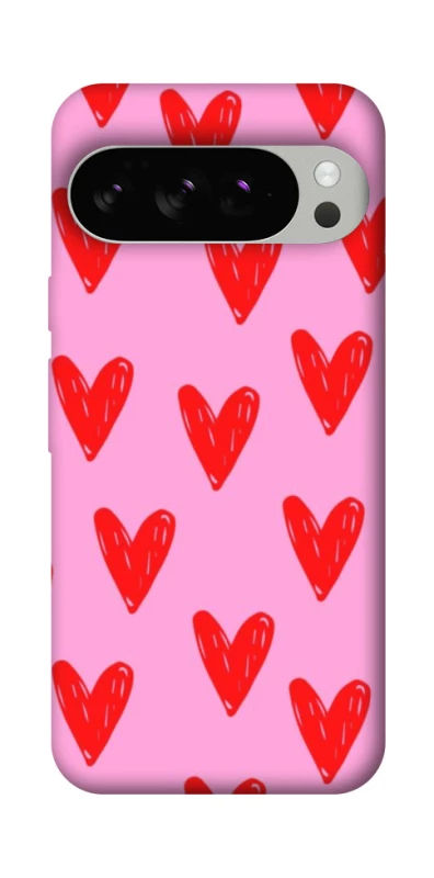Чехол на Google Pixel 10 Pro Red hearts 2 фото 1 из 1