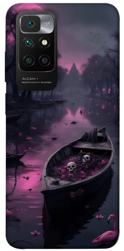 Чохол на Xiaomi Redmi 10 Boat and flamingo фото 1 з 1