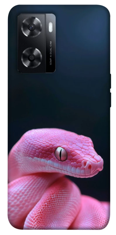 Чохол на Oppo A57s Рожева змія фото 1 з 1