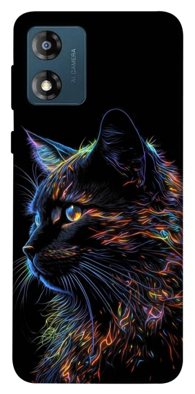 Чехол на Motorola Moto E13 Черный кот фото 1 из 1