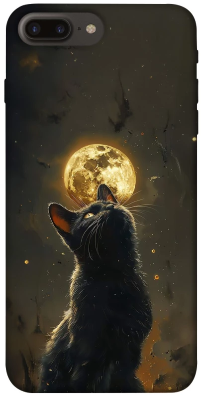 Чохол на Apple iPhone 7 plus / 8 plus Кіт під місяцем v2 фото 1 з 1
