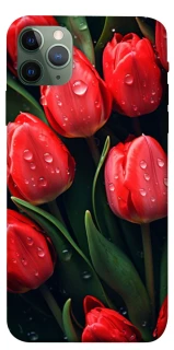 Чохол на Apple iPhone 11 Pro Max (6.5") Червоні тюльпани фото 1 з 1