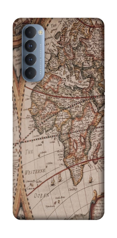 Чехол на Oppo Reno 4 Pro Карта путешествий фото 1 из 1