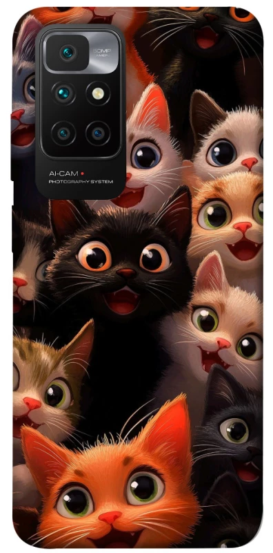 Чохол на Xiaomi Redmi 10 happy cats фото 1 з 1