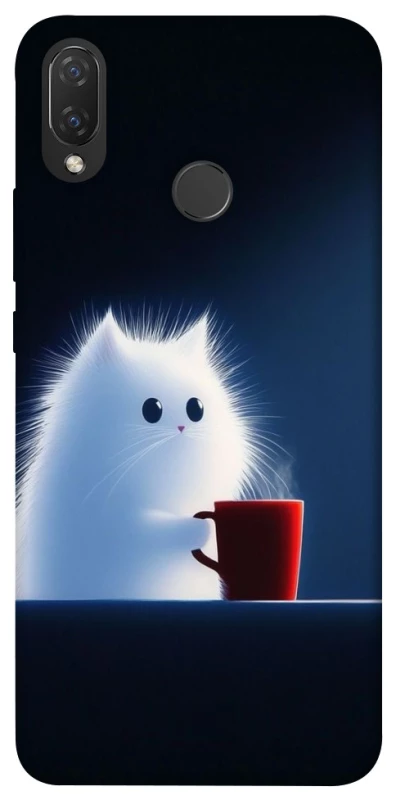 Чохол на Huawei P Smart+ (nova 3i) Чохол кіт з кавою фото 1 з 1