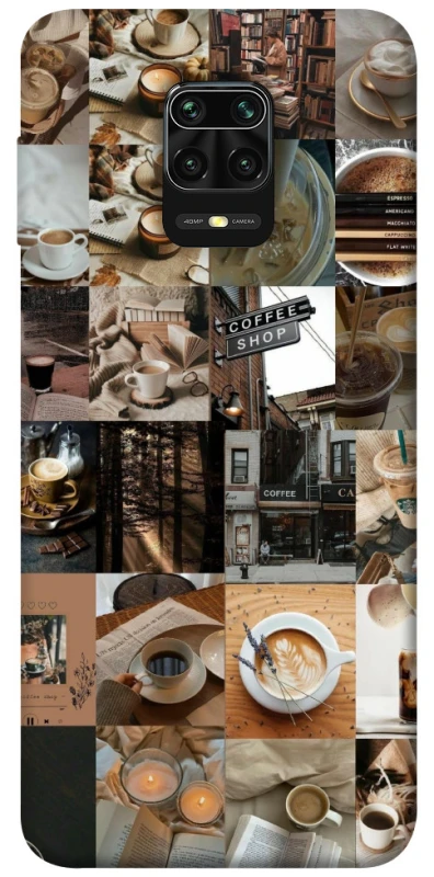 Чехол на Xiaomi Redmi Note 9s / Note 9 Pro / Note 9 Pro Max Coffee collage ver.3 фото 1 из 1
