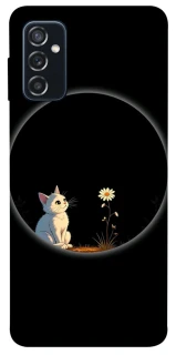 Чехол на Samsung Galaxy M52 Cat and flower фото 1 из 1