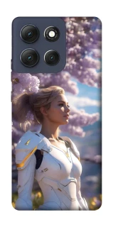 Чехол на Motorola Moto G86 Cyber space girl ver.1 фото 1 из 1