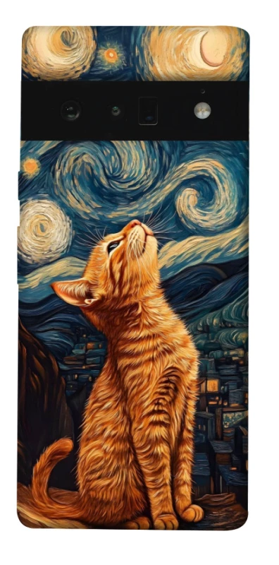 Чехол на Google Pixel 6 Pro van gogh cat фото 1 из 1
