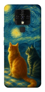 Чохол на TECNO Camon 16 SE Cats under the stars фото 1 Чохол на TECNO Camon 16 SE Cats under the stars фото 1 з 1