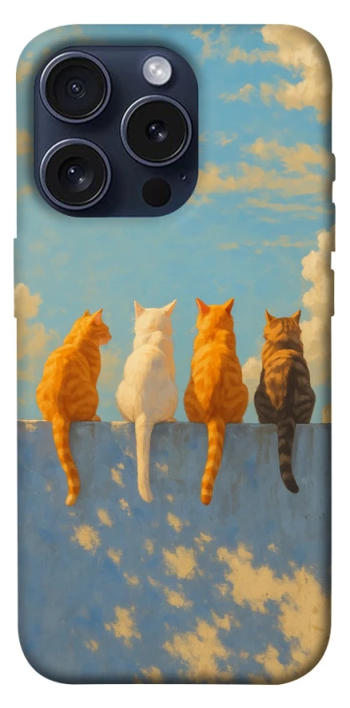 Чехол на Apple iPhone 15 Pro (6.1") cats on wall фото 1 из 1