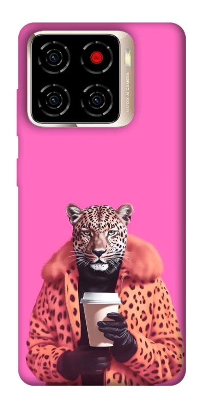 Чохол на ZTE Blade A56 Леопард з кавою фото 1 з 1