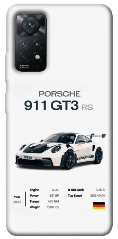 Чехол на Xiaomi Redmi Note 11 Pro 4G/5G Porsche 911 GT3 фото 1 из 1