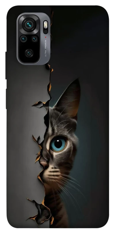 Чохол на Xiaomi Poco M5s Кіт-підглядач v2 фото 1 з 1