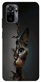 Чехол на Xiaomi Poco M5s Кот-подглядыватель v2 фото 1 из 1