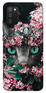 Чехол на Samsung Galaxy A02s Кот в цветах фото 1 из 1