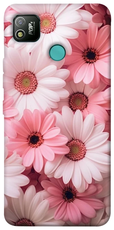 Чехол на TECNO POP 4 Розовые цветы v2 фото 1 из 1