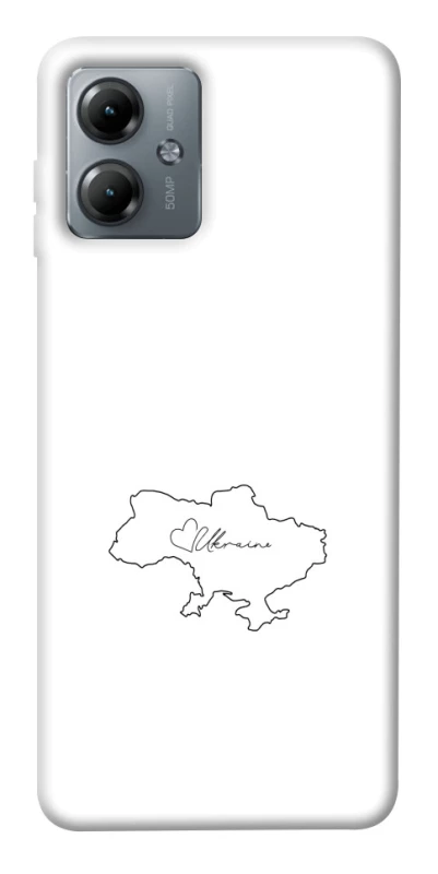 Чохол на Motorola Moto G14 Ukraine map фото 1 з 1