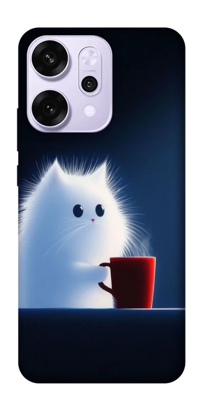 Чохол на Oppo Reno 14 Pro Чохол кіт з кавою фото 1 з 1