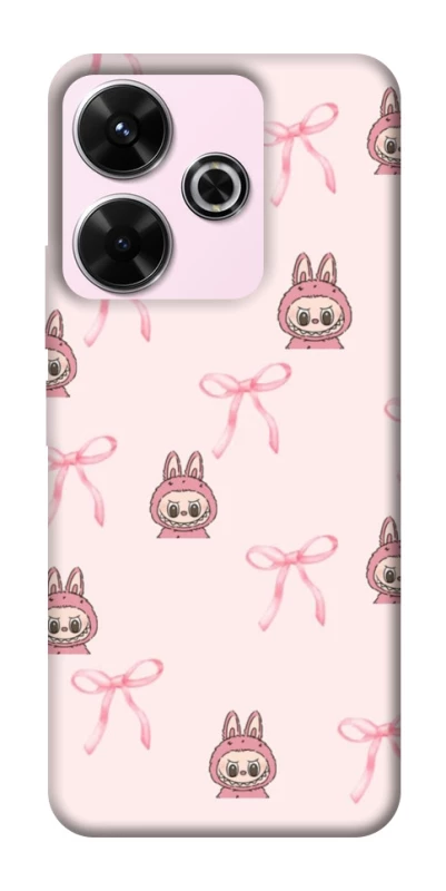 Чохол на Xiaomi Redmi 13 4G Pink bows and Labubus фото 1 з 1