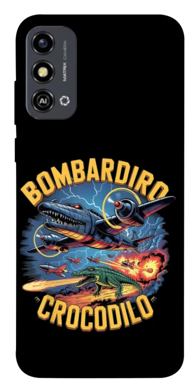 Чехол на ZTE Blade A53 Bombardino Crocodilo v2 фото 1 из 1