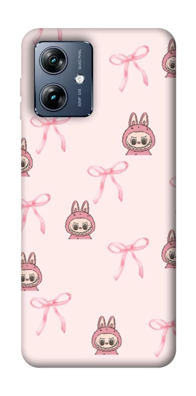 Чехол на Motorola Moto G54 Power Pink bows and Labubus фото 1 из 1