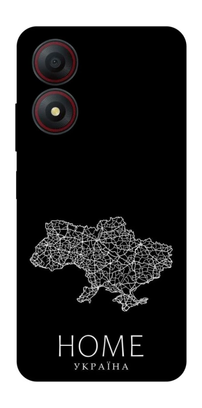 Чохол на ZTE Blade A34 4G Ukraine black map фото 1 з 1