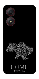Чохол на ZTE Blade A34 4G Ukraine black map фото 1 з 1