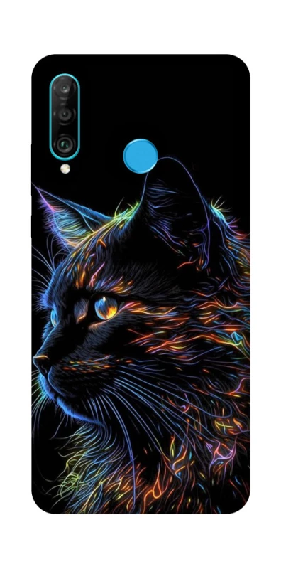 Чохол на Huawei P30 lite Чорний кіт фото 1 з 1