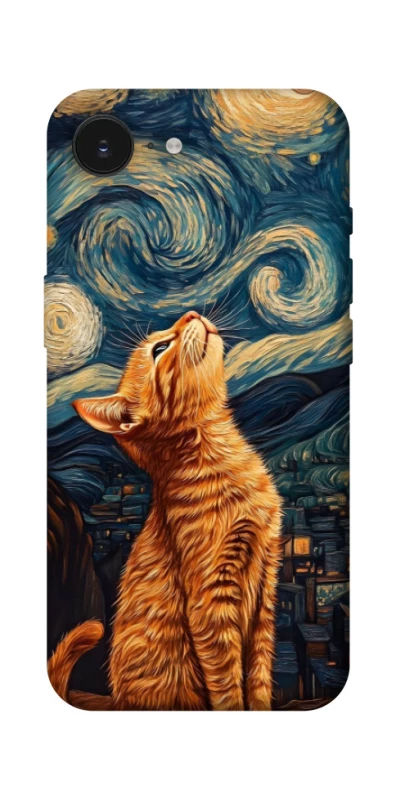 Чохол на Apple iPhone 16e (6.1") van gogh cat фото 1 з 1