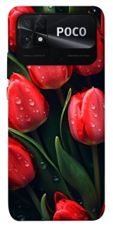Чохол на Xiaomi Poco C40 Червоні тюльпани фото 1 Чохол на Xiaomi Poco C40 Червоні тюльпани фото 1 з 1