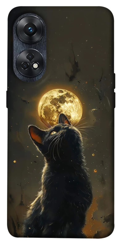 Чохол на Oppo Reno 8T 4G Кіт під місяцем v2 фото 1 з 1