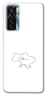 Чохол на TECNO Camon 17 Pro Ukraine map фото 1 з 1