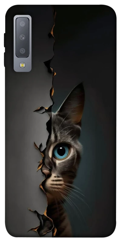 Чохол на Samsung A750 Galaxy A7 (2018) Кіт-підглядач v2 фото 1 з 1