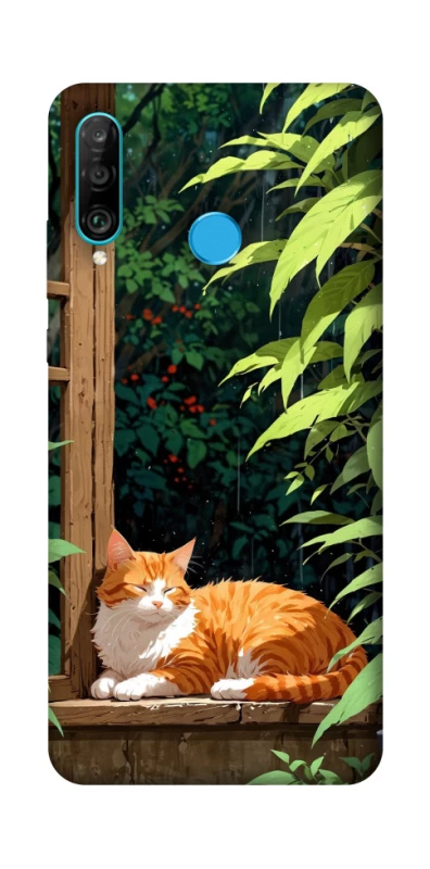 Чохол на Huawei P30 lite red cat фото 1 з 1