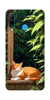 Чохол на Huawei P30 lite red cat фото 1 з 1