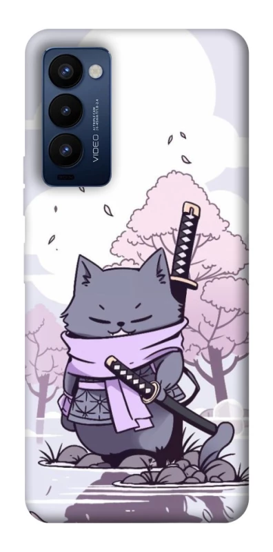 Чехол на TECNO Camon 18 Pro Samurai cat фото 1 из 1