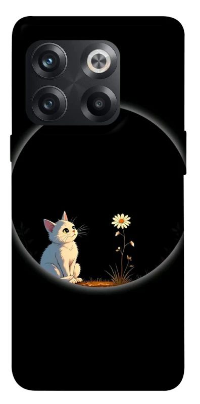 Чехол на OnePlus 10T Cat and flower фото 1 из 1