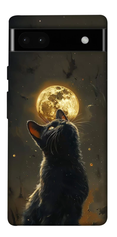 Чехол на Google Pixel 6a Кот под луной v2 фото 1 из 1