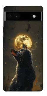 Чехол на Google Pixel 6a Кот под луной v2 фото 1 из 1