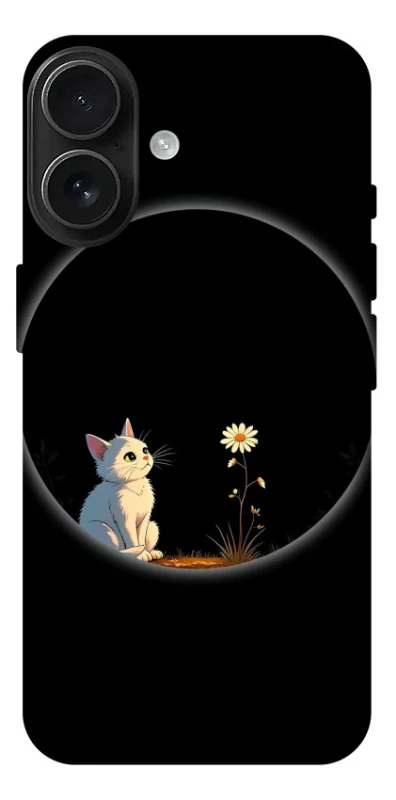 Чехол на Apple iPhone 17 (6.3") Cat and flower фото 1 из 1