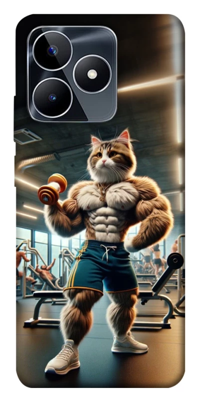 Чехол на Realme C53 Качок кот фото 1 из 1