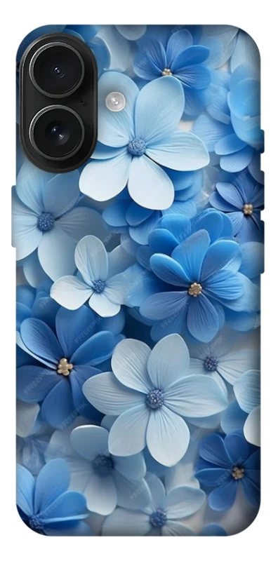 Чехол на Apple iPhone 17 (6.3") Синие цветы фото 1 из 1